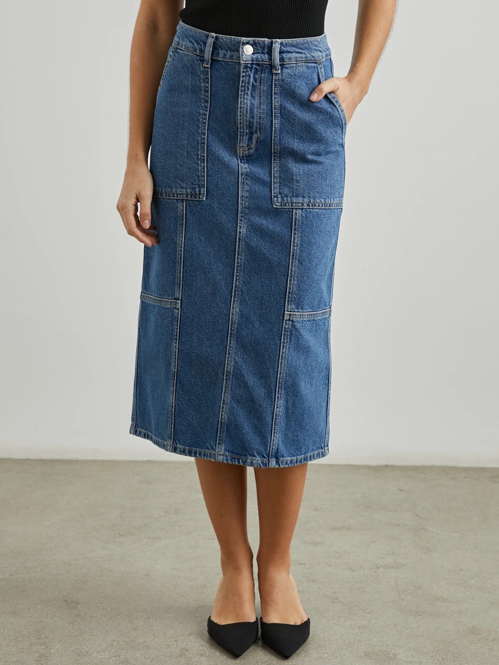 Rails Denim Olympic Skirt in Sorrento Blue 31